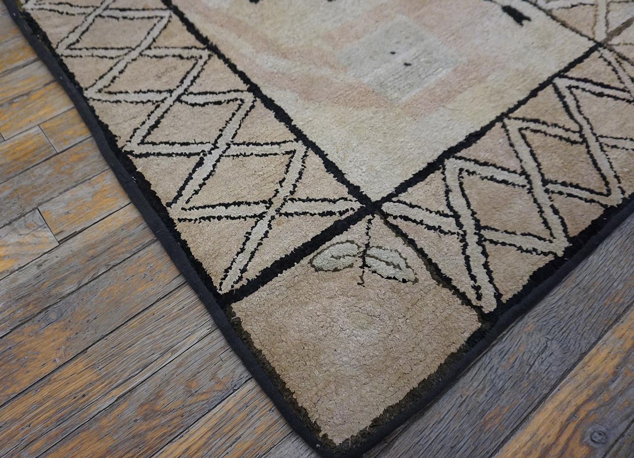 Early 20th Century Pictorial American Hooked Rug ( 2'9