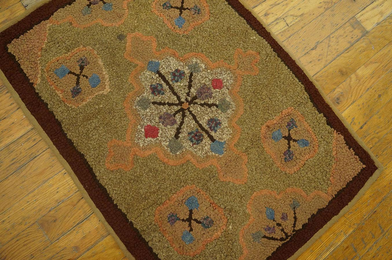 Antique American Hooked Rug 1