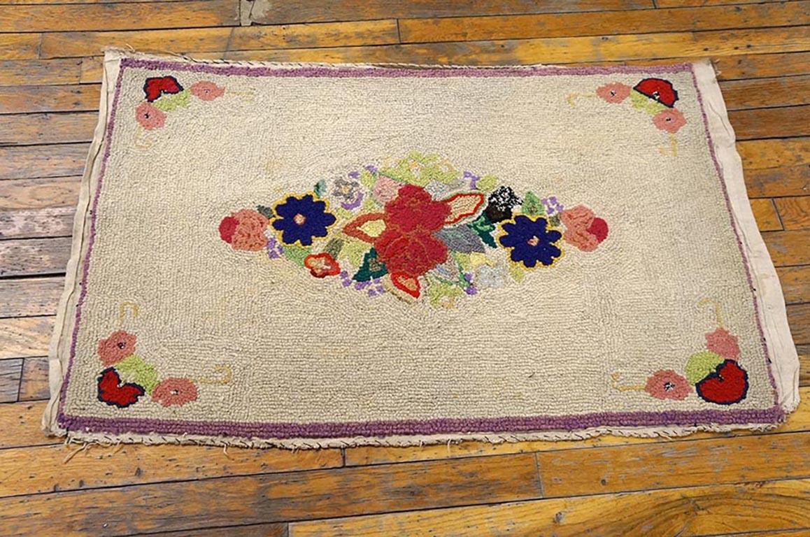 Early 20th Century Antique American Hooked Rug