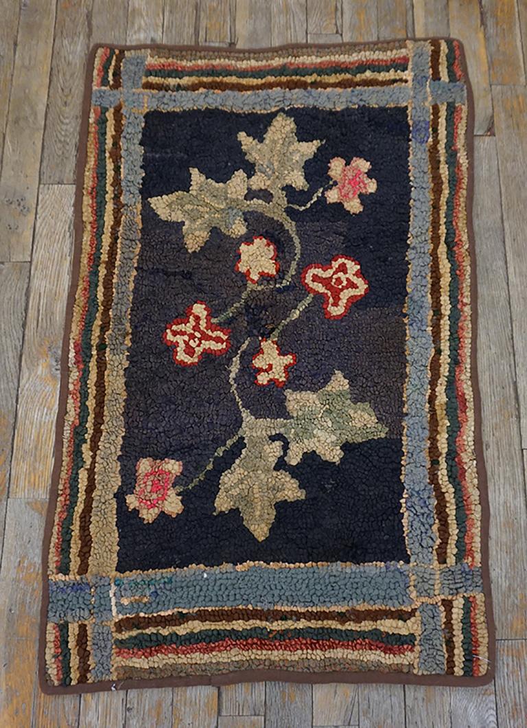 Antique American Hooked Rug, Size: 2'0