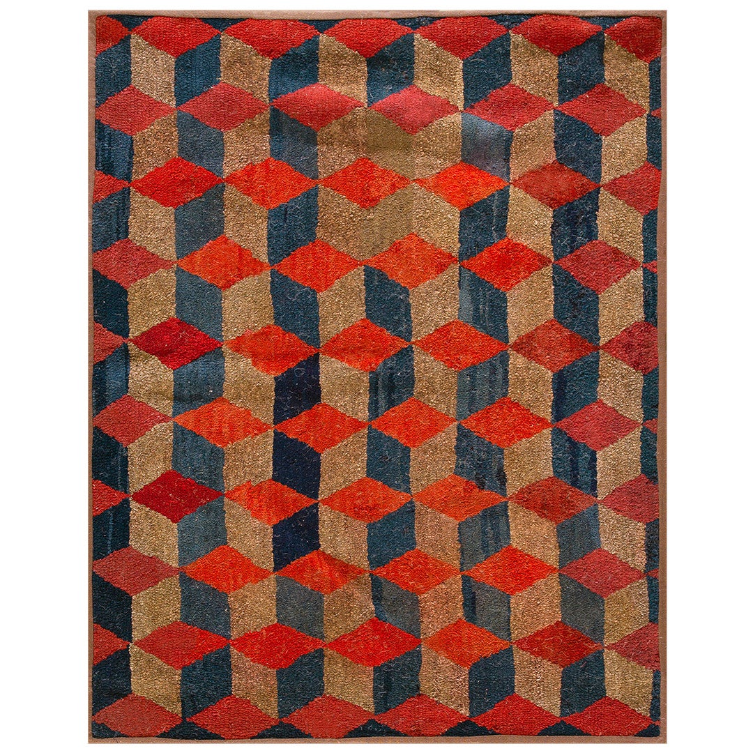 Early 20th Century American Hooked Rug ( 2'10" x 3'9" - 86 x 115 )