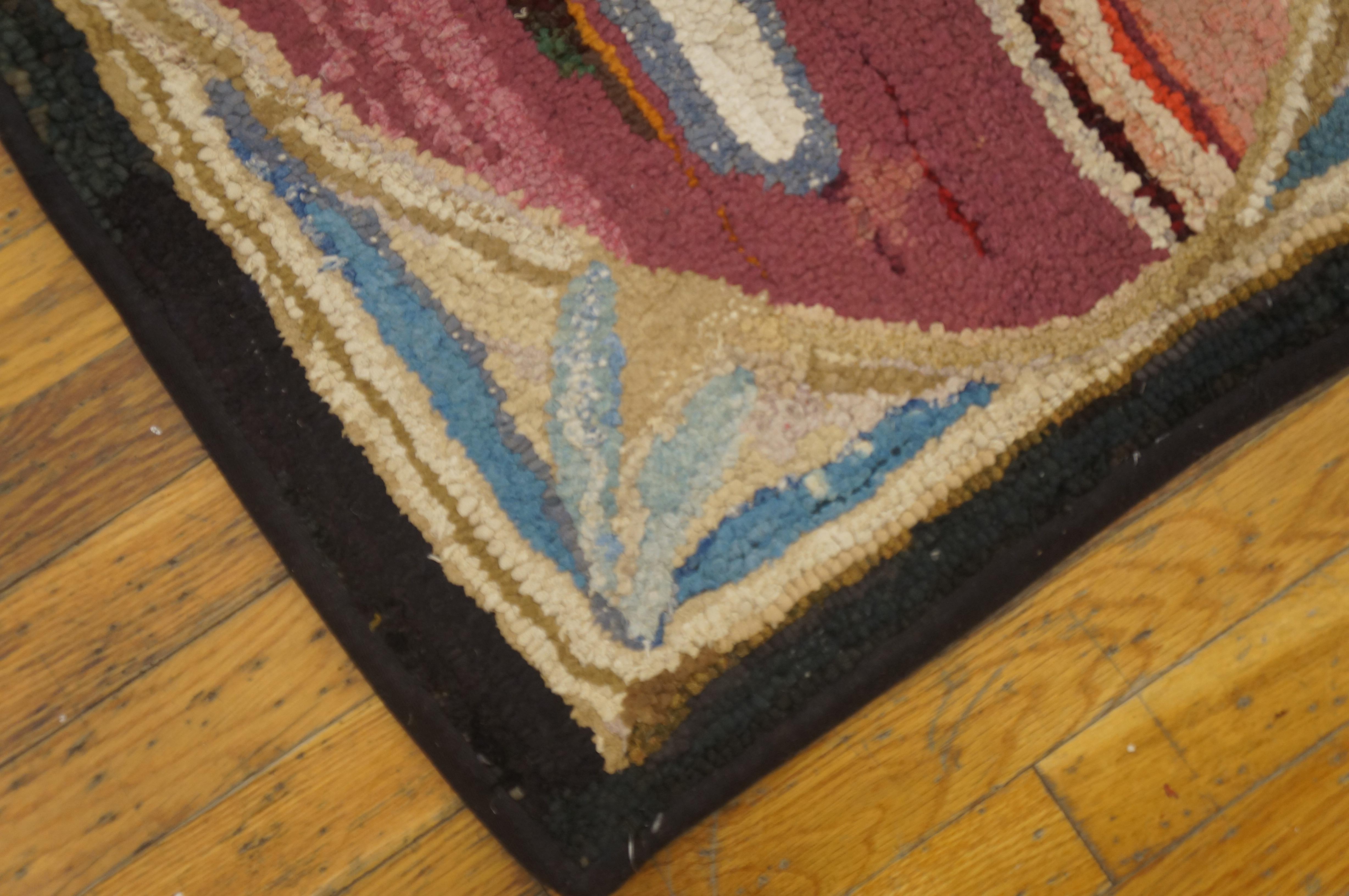 Antique American Hooked Rug In Good Condition For Sale In New York, NY