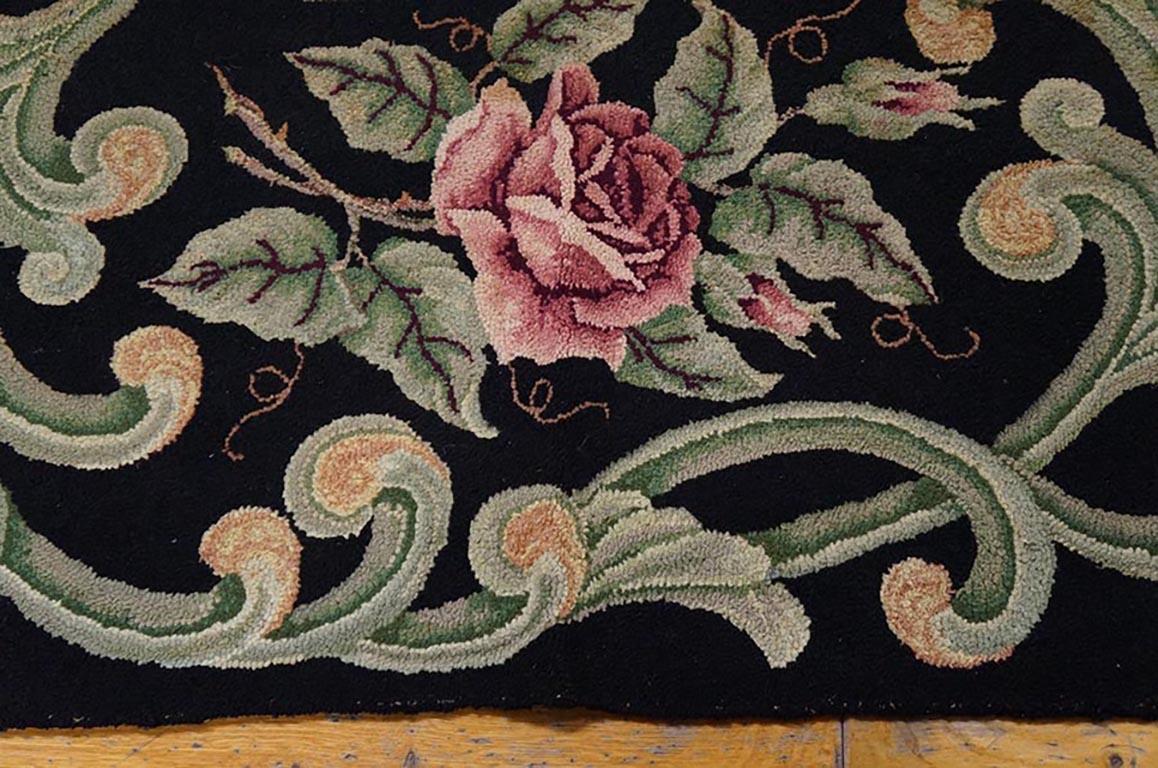 Antique American Hooked Rug, size: 2'2