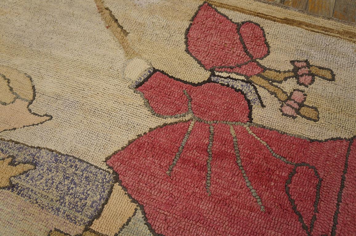 Antique American Hooked Rug, Size: 2'2
