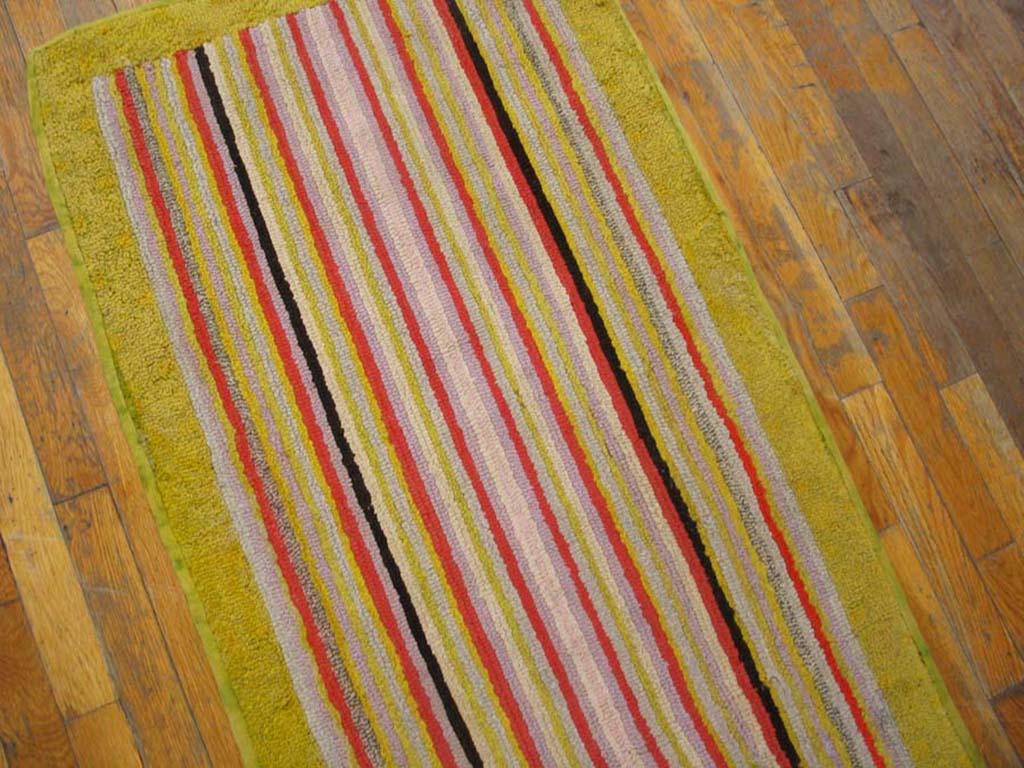 Mid-20th Century Early 20th Century American Hooked Rug ( 2'3