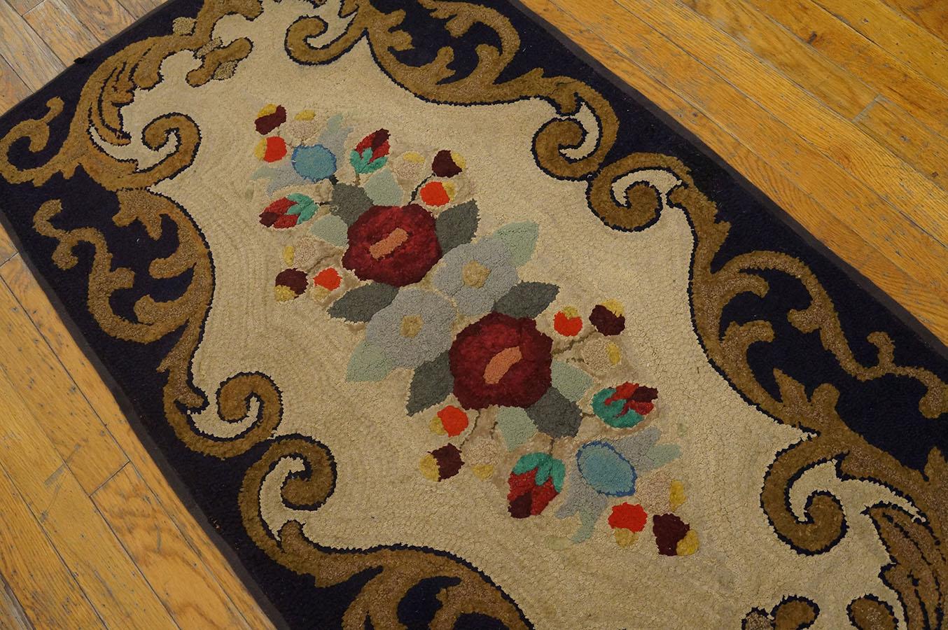 Antique American Hooked Rug For Sale 4