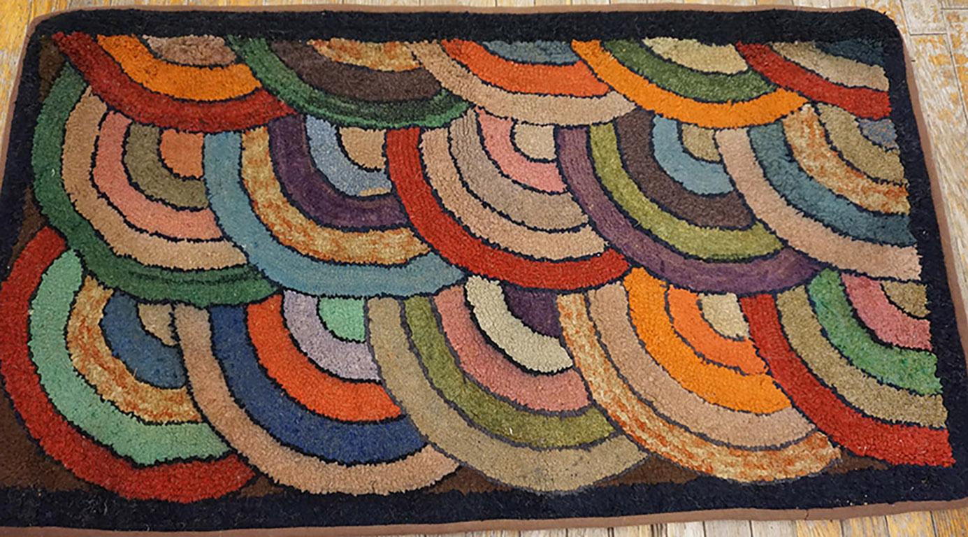 Antique American Hooked Rug In Good Condition For Sale In New York, NY