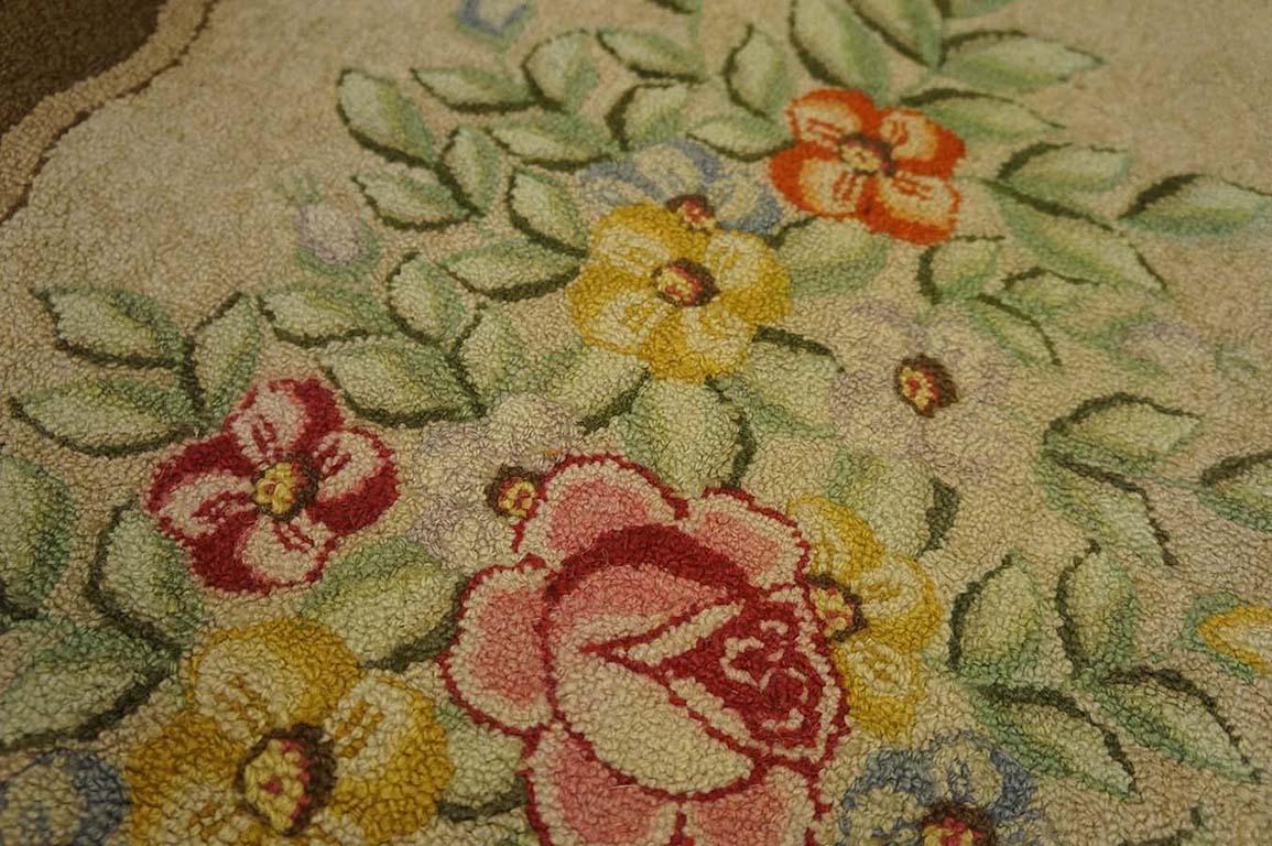 Antique American Hooked Rug For Sale 7