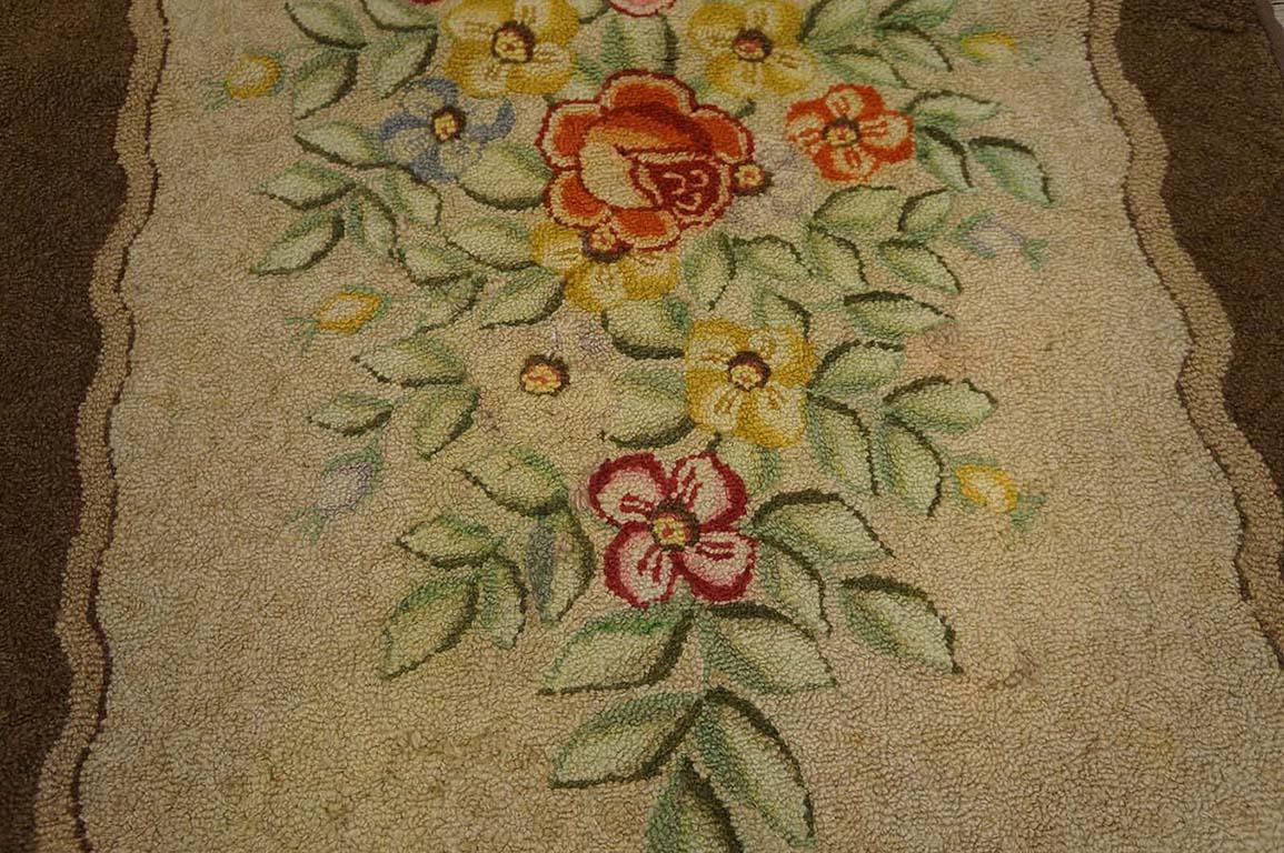 Late 20th Century Antique American Hooked Rug For Sale
