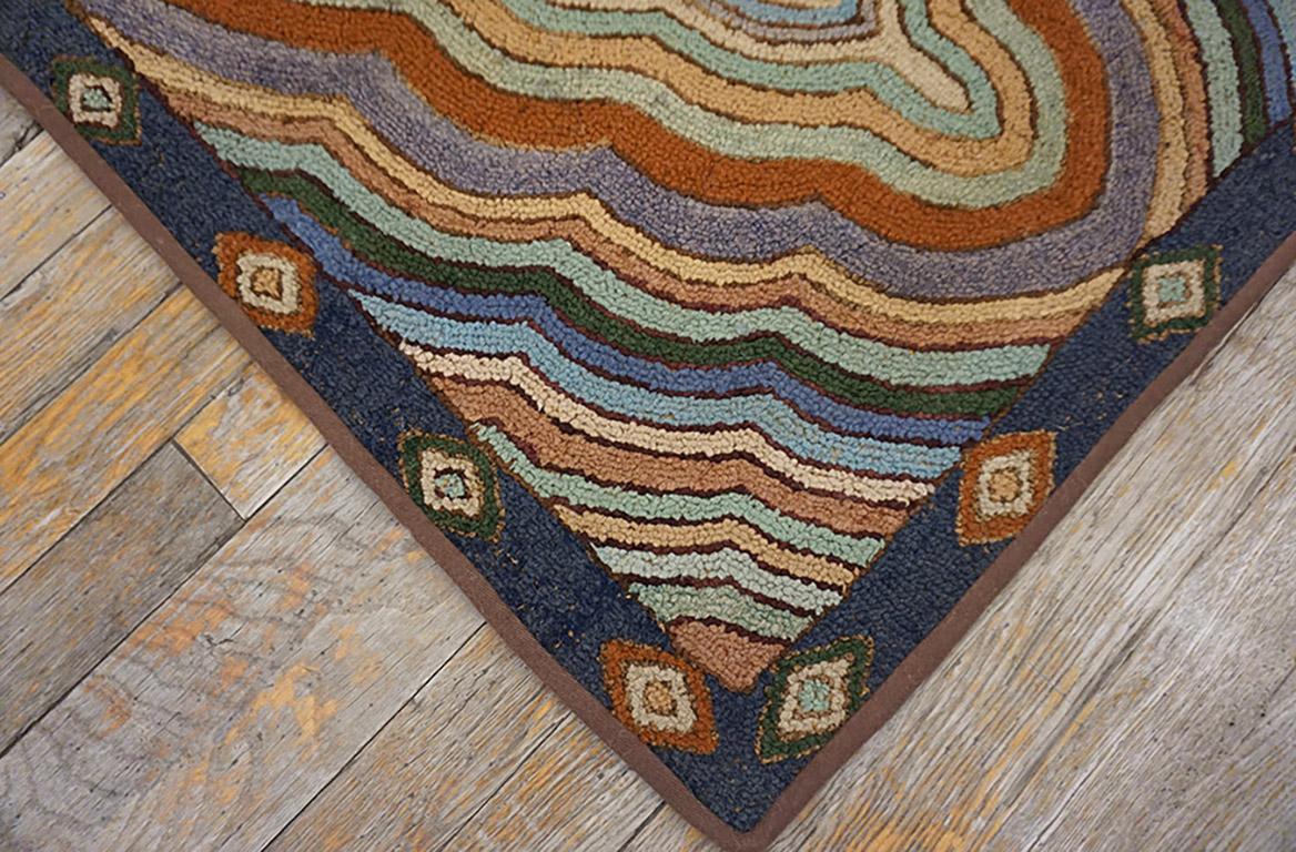 Mid-20th Century Mid 20th Century American Hooked Rug ( 2'4