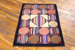 1920s Antique American Hooked Rug 2'5" x 3'5"