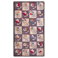 Tapis à capuche américain ancien de 2'5""" x 4'2"