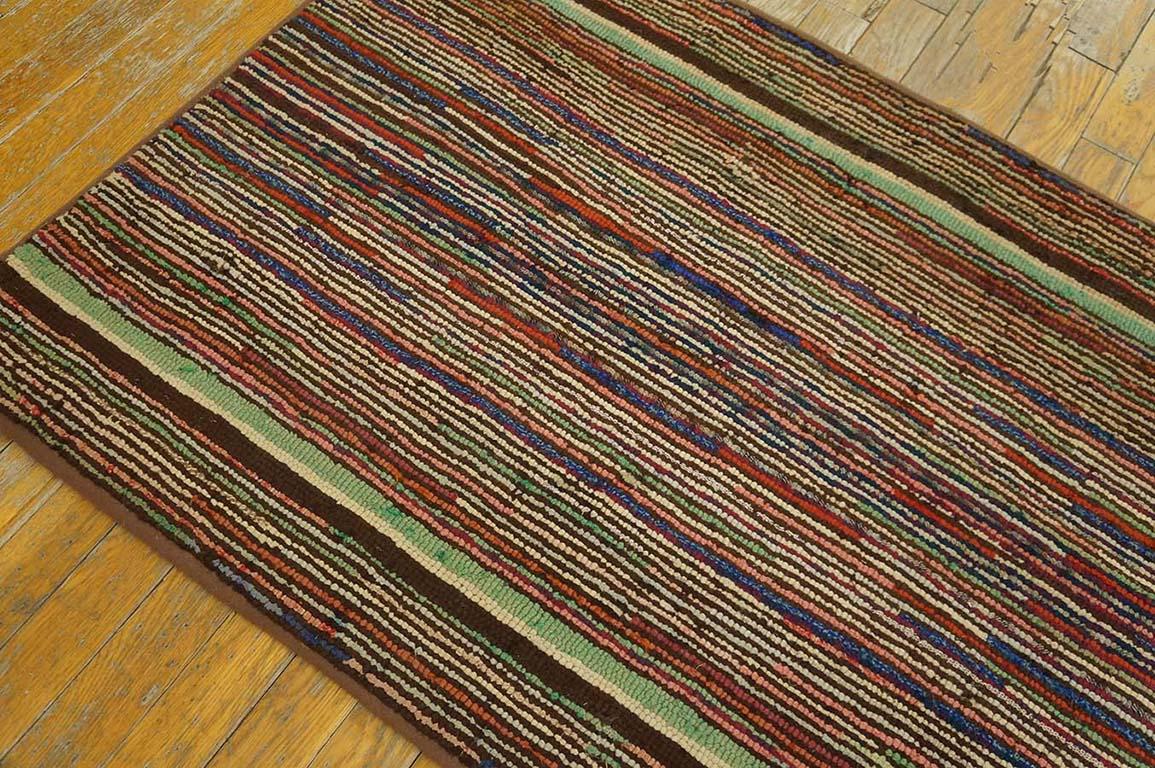 Antique American Hooked Rug For Sale 5