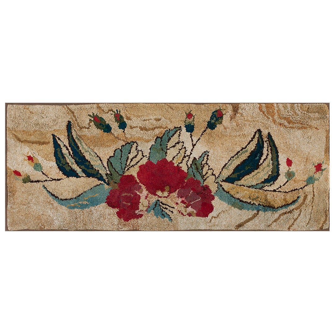 Antique American Hooked Rug For Sale