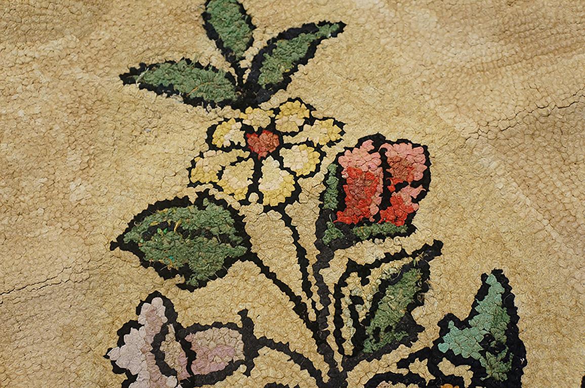 Early 20th Century Antique American Hooked Rug 2' 6