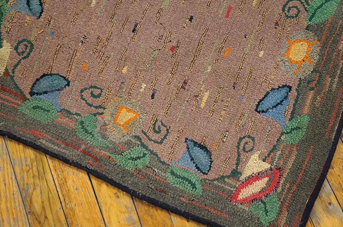 Antique American Hooked Rug In Good Condition For Sale In New York, NY