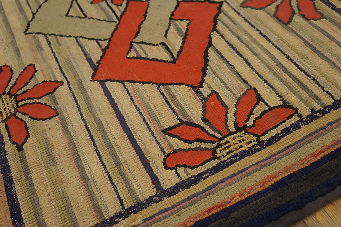 Antique American Hooked Rug 2' 8