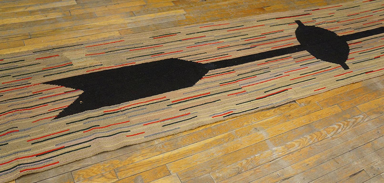 Early 20th Century American Hooked Rug ( 2'8