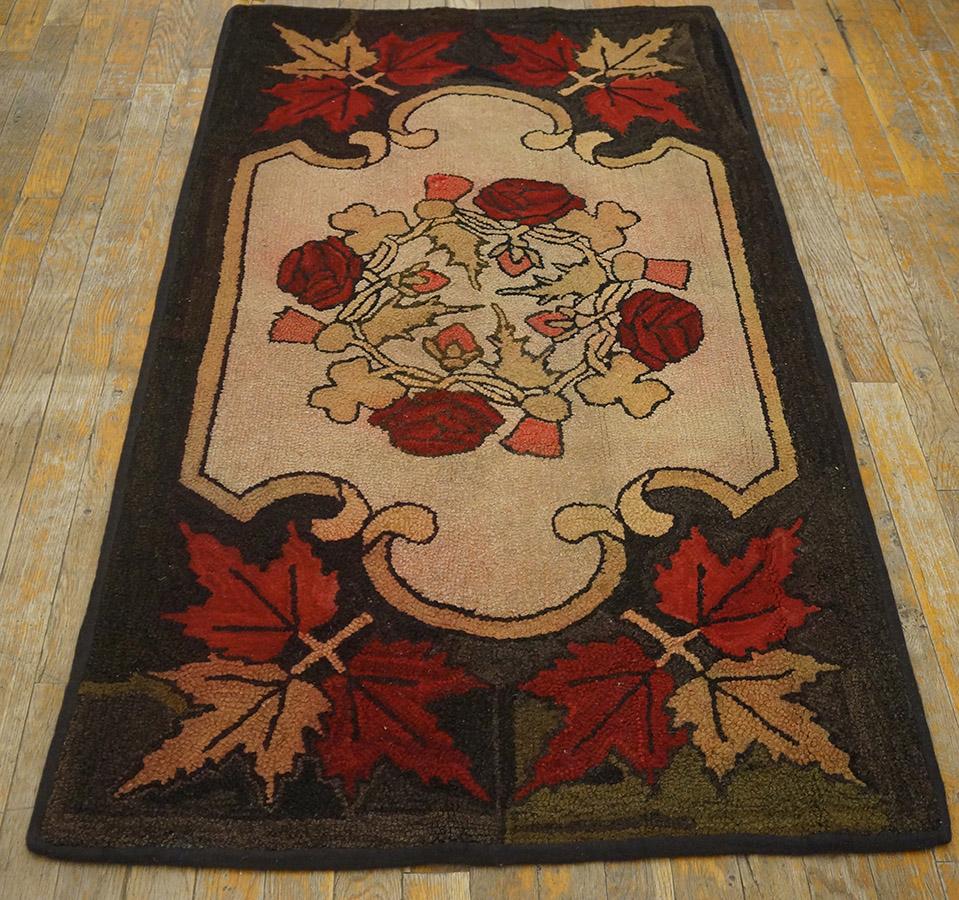 Antique American hooked rug 2.8