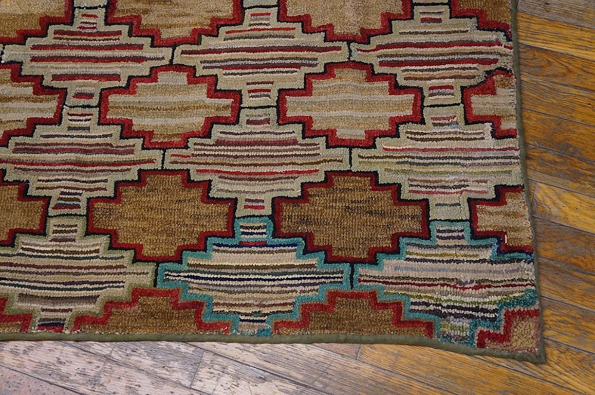 Early 20th Century American Hooked Rug ( 3' x 7' - 91 x 213 )  1