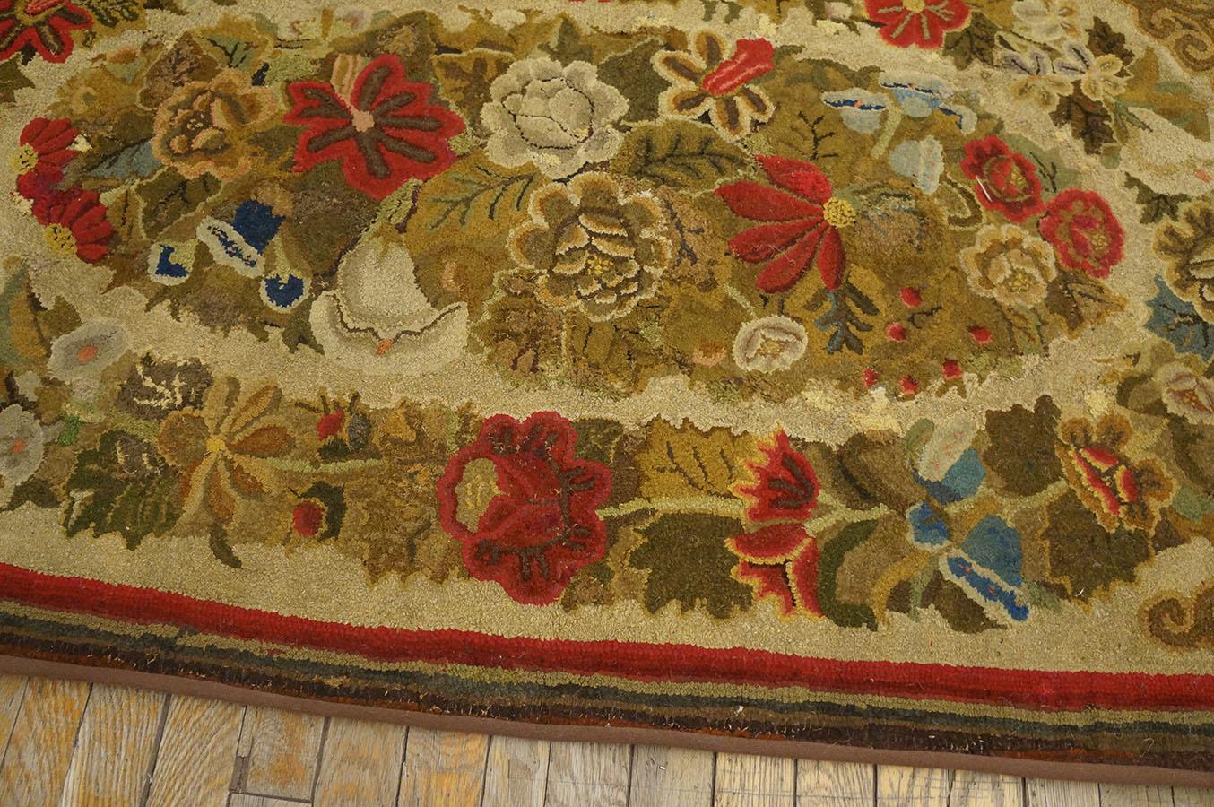 Tappeto americano del XIX secolo con ganci ( 3'3'' x 5' - 99 x 152 ) in vendita 4