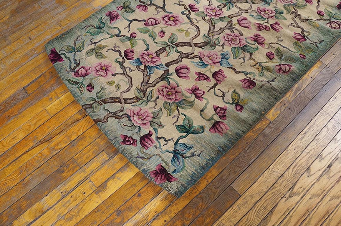 Antique American Hooked rug, size: 3' 4'' x 12' 0''.
