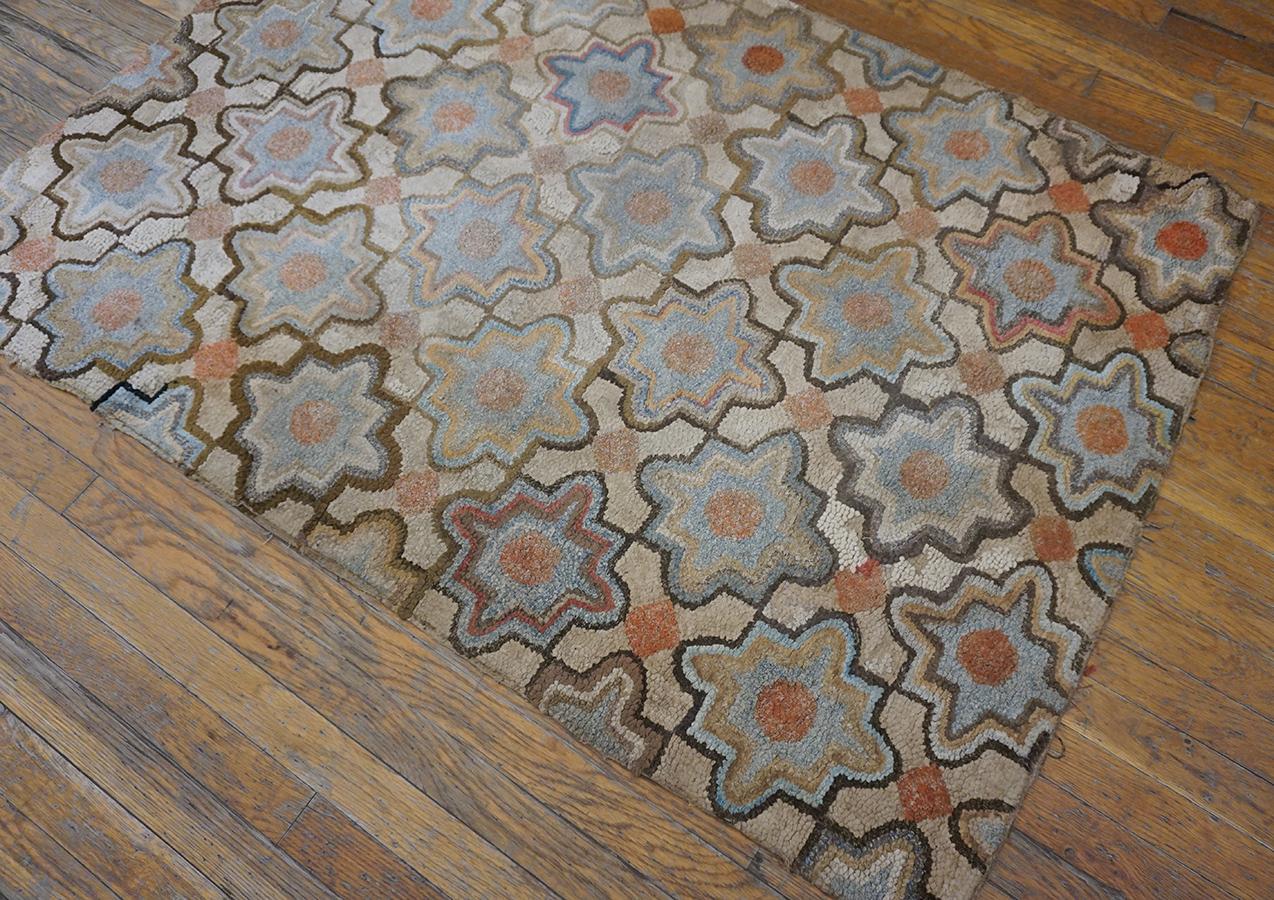 Antique American Hooked Rug 3' 4