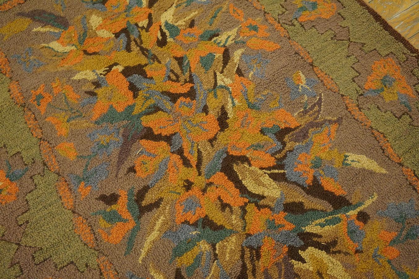 Early 20th Century Antique American Hooked Rug 3' 0