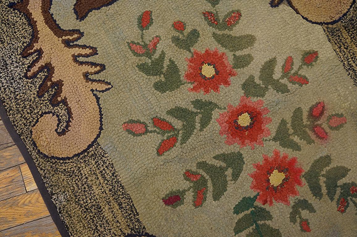 Tapis crocheté américain ancien Bon état - En vente à New York, NY