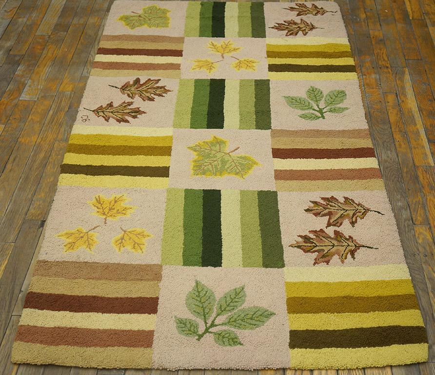 American Hooked rug. Measures: 3'0