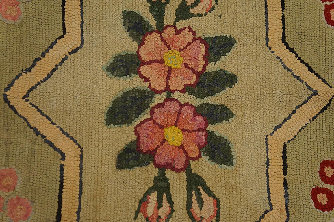 Early 20th Century American Hooked Rug ( 3' 1