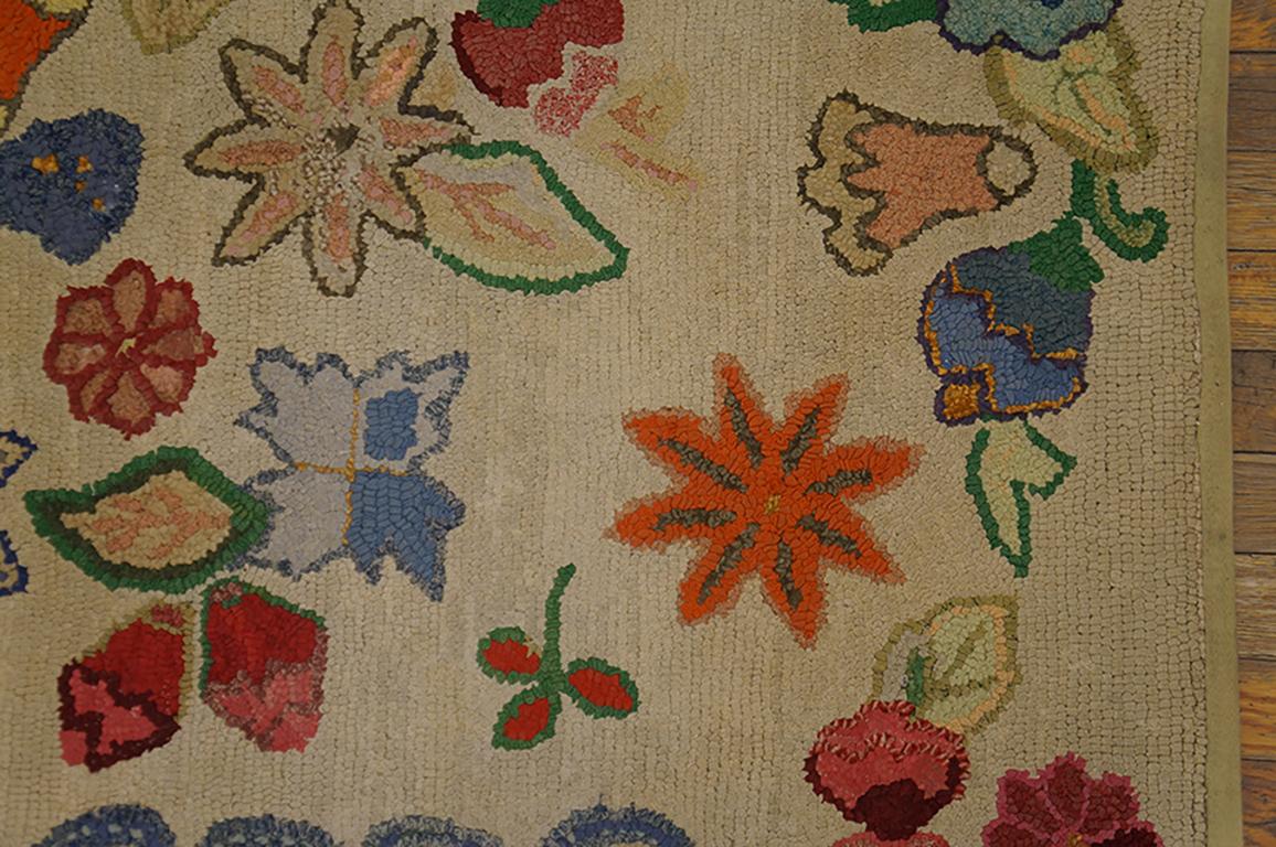 Antique American Hooked Rug 3' 10