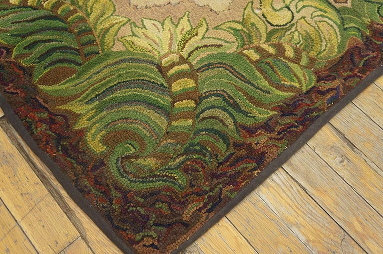 Antique American Hooked Rug For Sale at 1stDibs