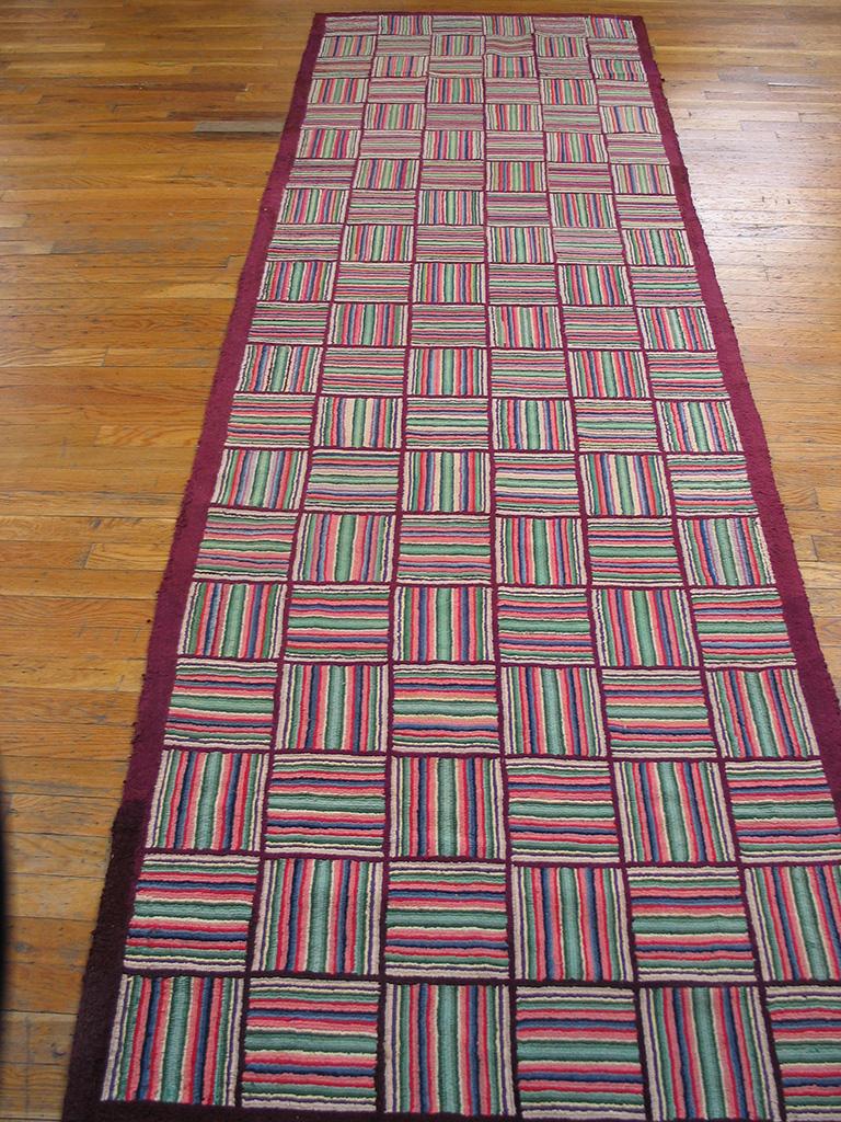Mid-20th Century Antique American Hooked Rug 3' 2