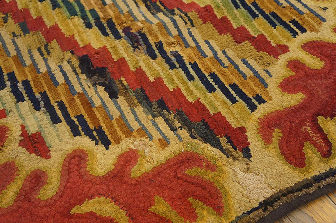 Antique American Hooked Rug 3' 2