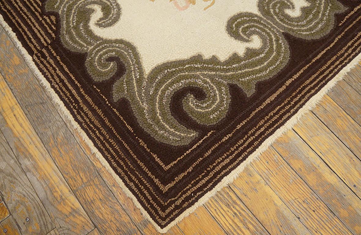 Antique American hooked rug 3'2