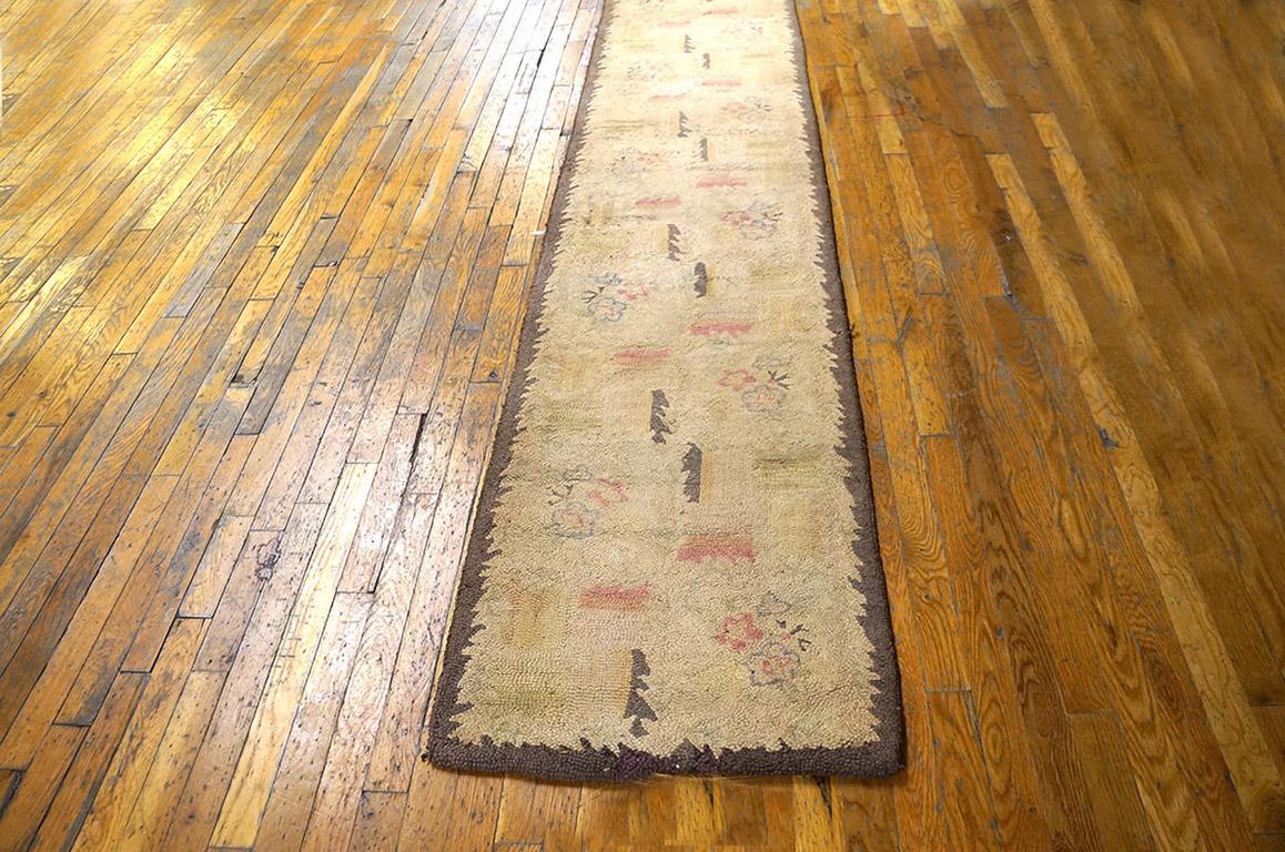 Antique American hooked rug, size: 3'2