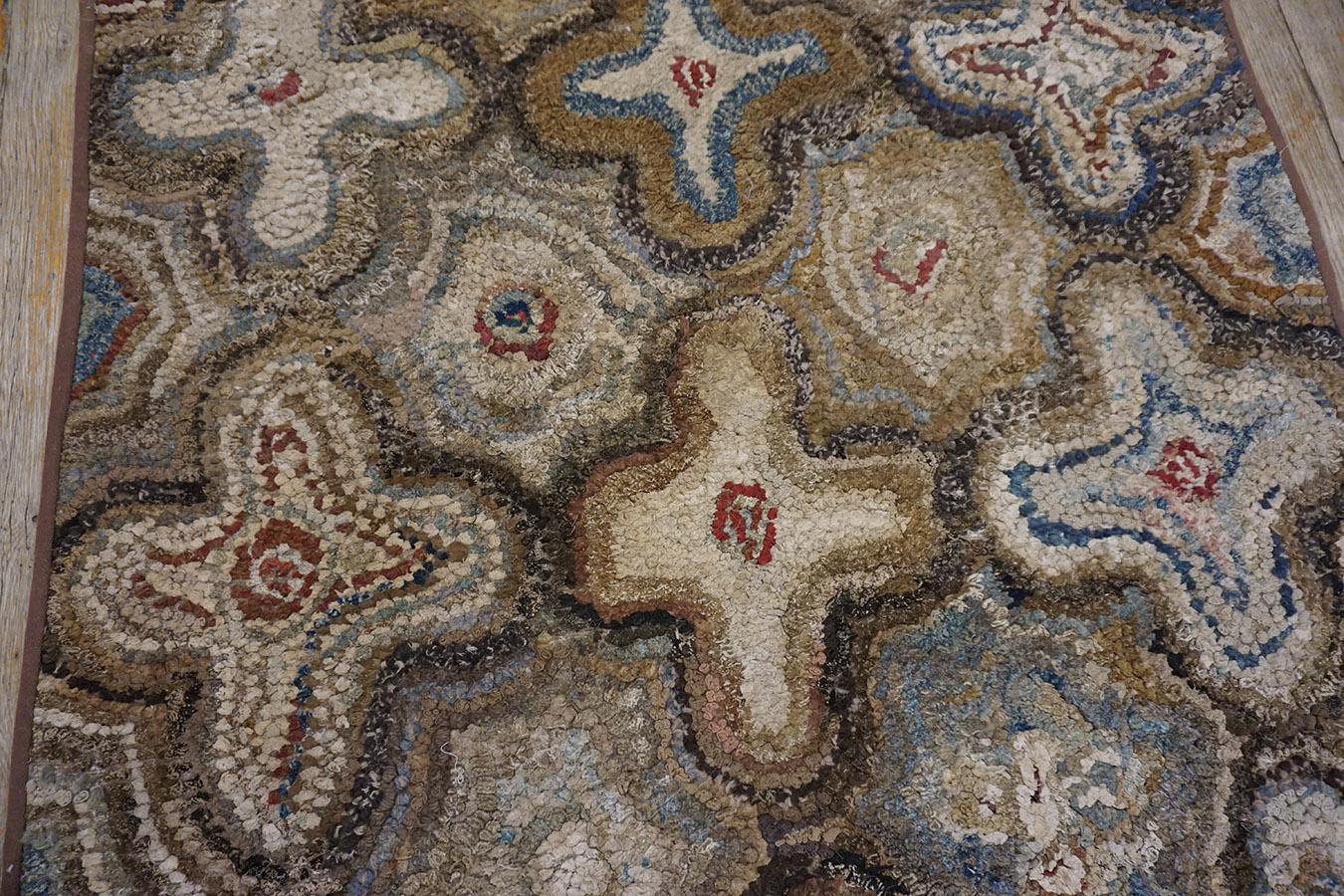 Antique American Hooked Rug 3'4