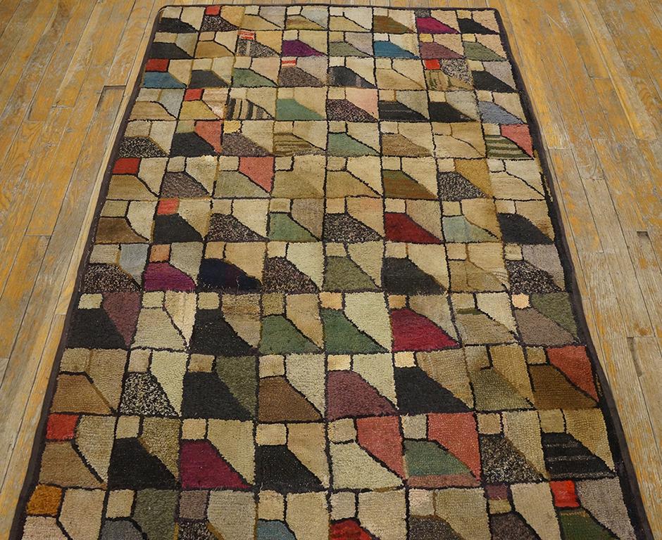 Antique American Hooked Rug 4