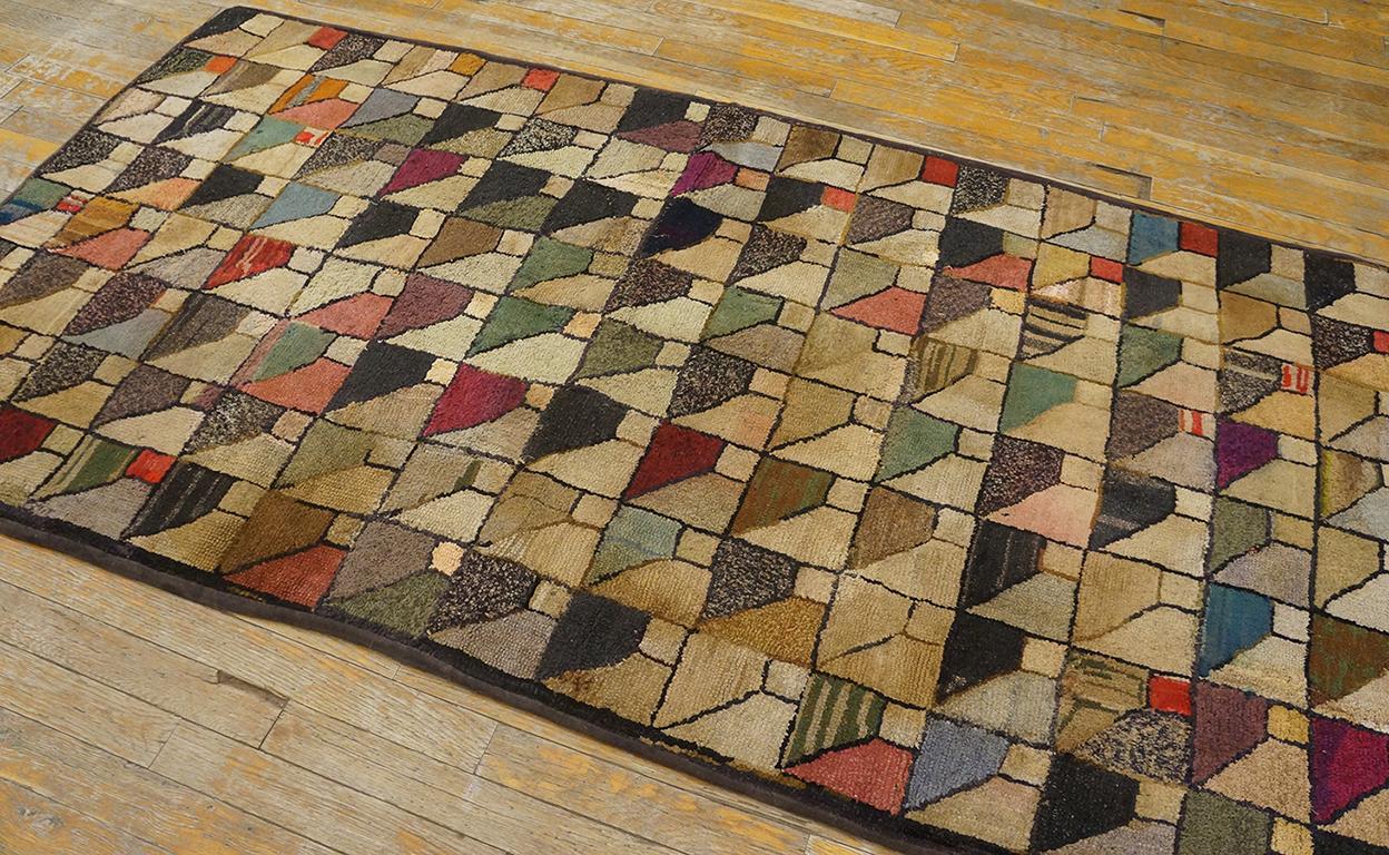 Early 20th Century Antique American Hooked Rug