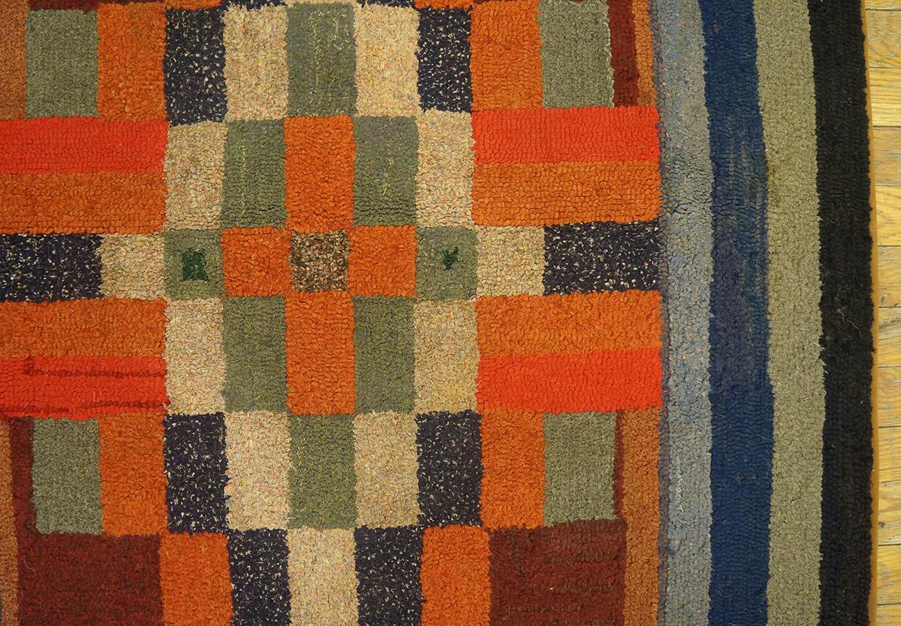 1920s American Hooked Rug ( 3'6