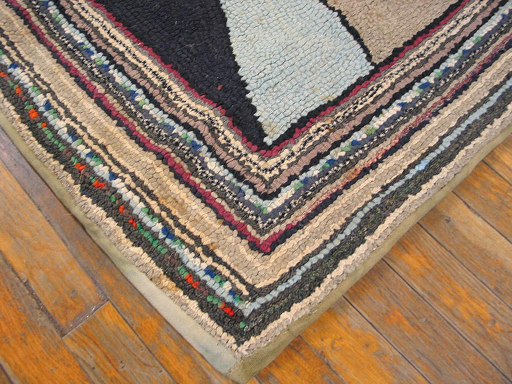 Antique American Hooked rug, size: 3'8