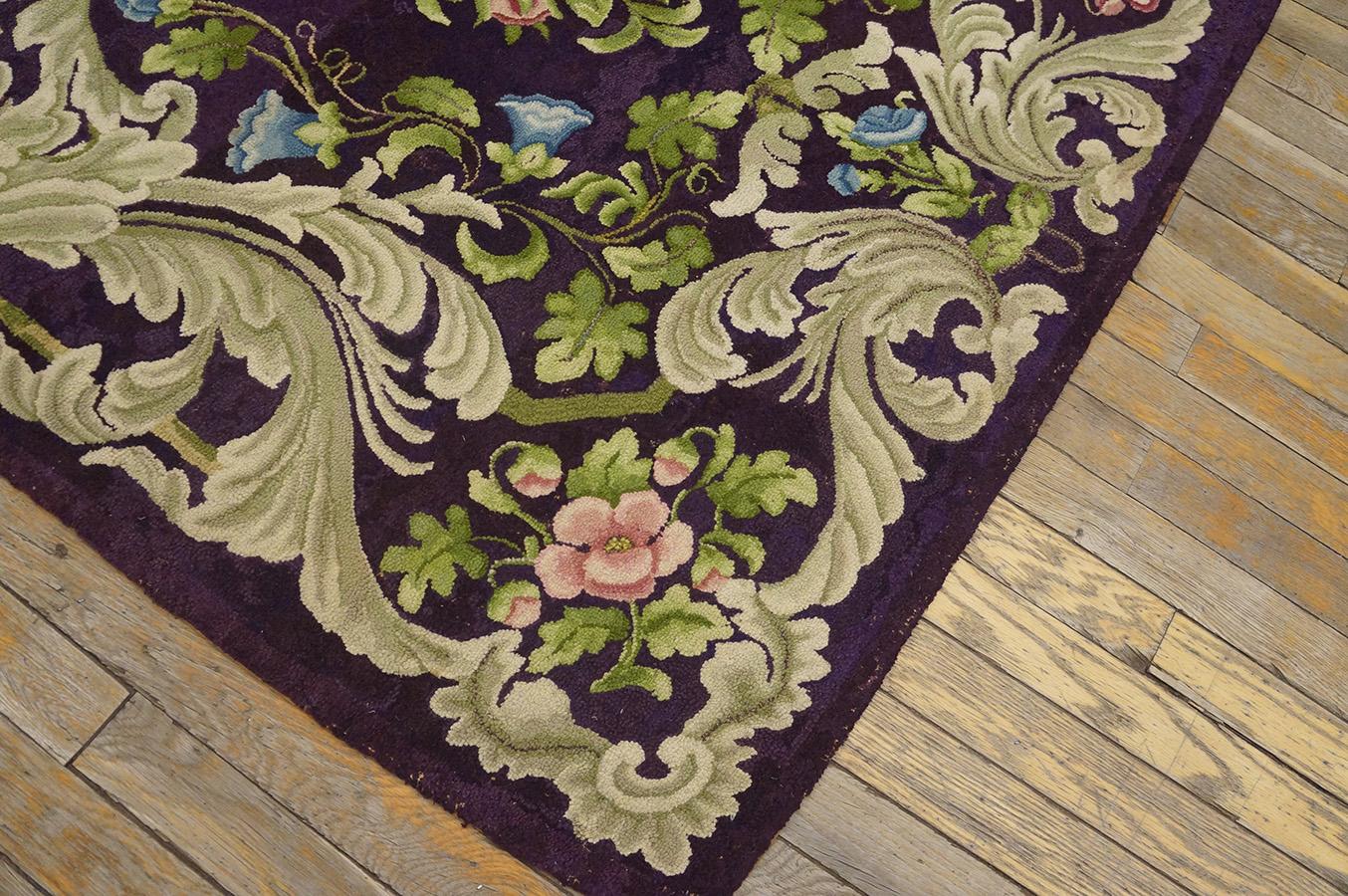 Early 20th Century American Hooked Rug ( 4' x 6'2'' - 122 x 188 cm )  For Sale 4