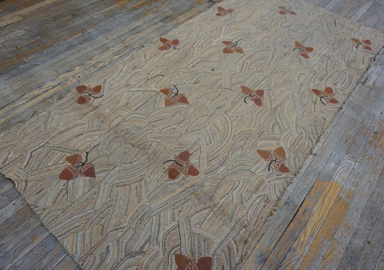  Alfombra con ganchos americana de mediados del siglo XX ( 4