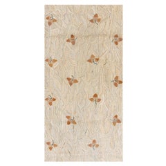 Tapis crocheté américain du milieu du 20ème siècle ( 4" x 8' - 122 x 244 )