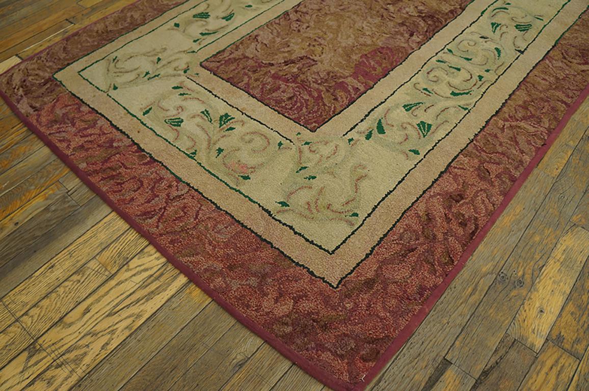 Antique American hooked rug, measures: 4'0