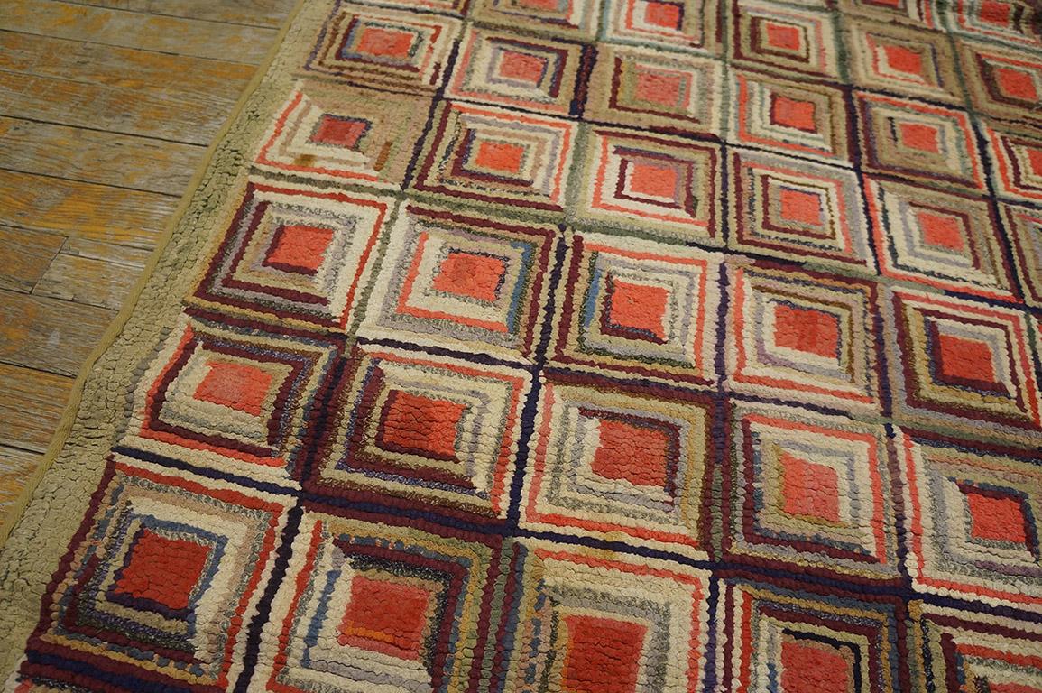 Early 20th Century American Hooked Rug ( 4' x 7' - 122 x 213 )  For Sale 5