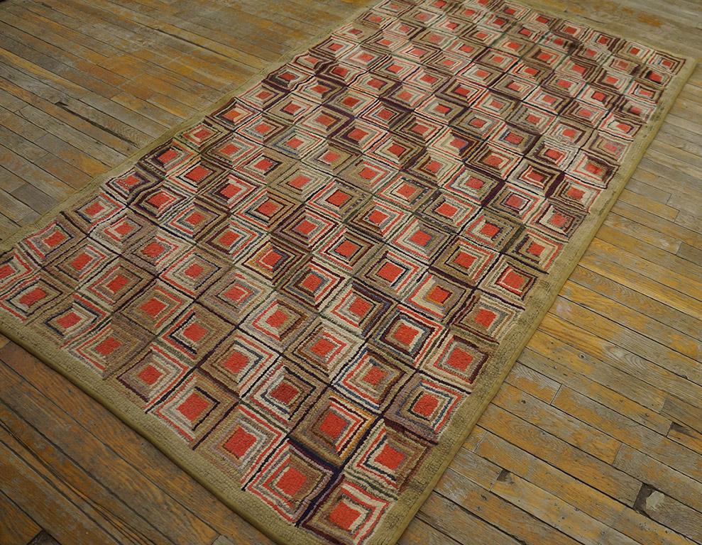 Early 20th Century American Hooked Rug ( 4' x 7' - 122 x 213 )  For Sale 6