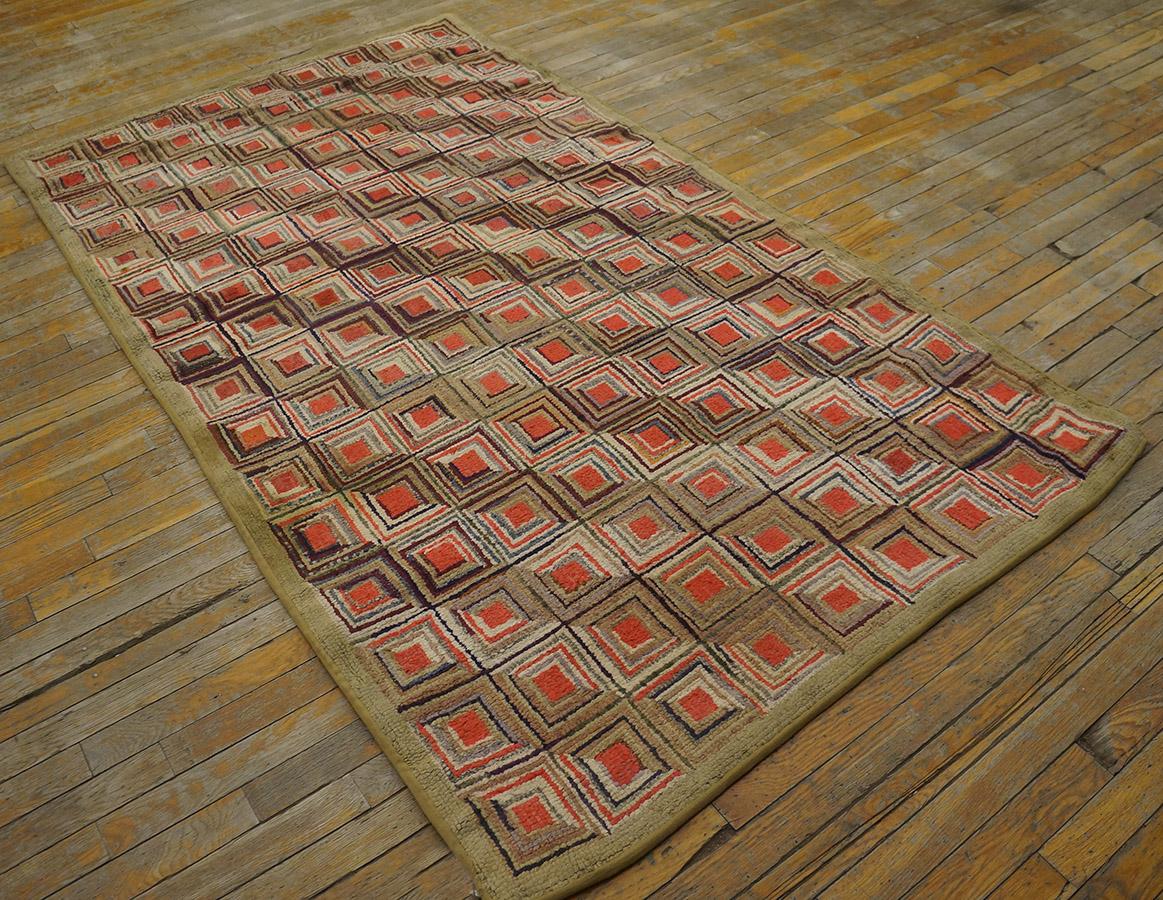 Early 20th Century American Hooked Rug ( 4' x 7' - 122 x 213 )  For Sale 7