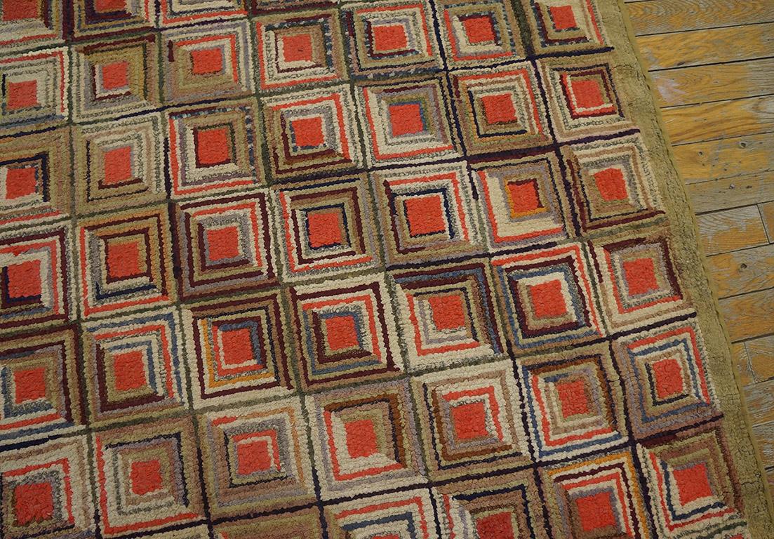 Tapis crocheté américain du début du 20ème siècle ( 4' x 7' - 122 x 213 )  en vente 2